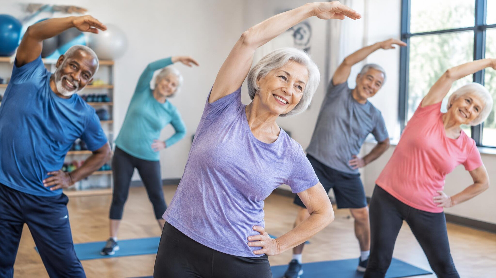 seniors in fitness class